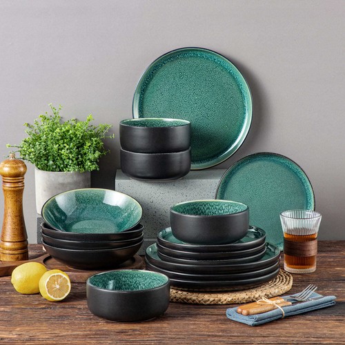 Set vaisselle vert brillant - set,